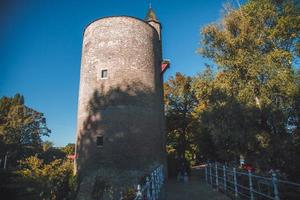 krut torn i de stad av Brugge, belgien foto