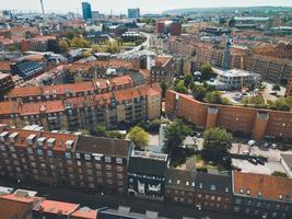 visningar över århus, Danmark i jylland förbi Drönare foto