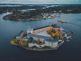 vaxholm slott förbi Drönare i vaxholm, Sverige foto