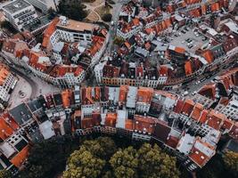 över huvudet se av lille, Frankrike förbi Drönare foto