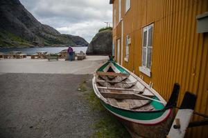 visningar från Nusfjord i de lofoten öar i Norge foto