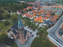 ansgar kirke i odense, Danmark förbi Drönare foto