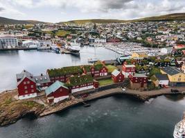 visningar från runt om Torshavn, de faroe öar foto
