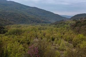 vår landskap från de bergen av grekland foto