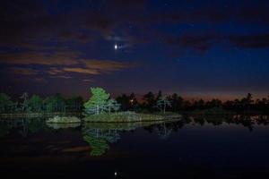 natt landskap i de öppen luft foto