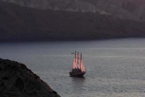 landskap av de ö av santorini foto