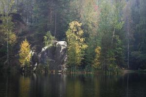 höst landskap i prebischtor, Böhmen foto