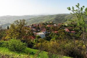 vår landskap från de bergen av grekland foto