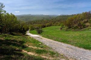 vår landskap från de bergen av grekland foto