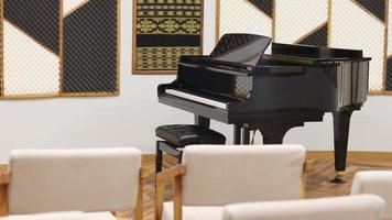 interiör av rum med eleganta stor piano klassisk foto