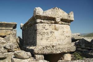 grav på hierapolis gammal stad, pamukkale, denizli, turkiye foto