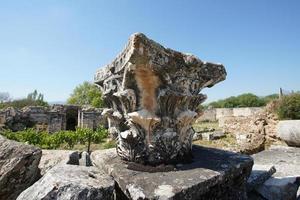 skola av skulptur i afrodisier gammal stad i aydin, turkiye foto