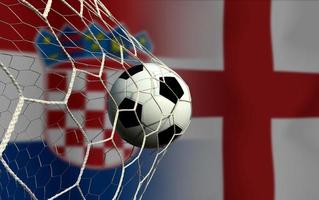 fotboll kopp konkurrens mellan de nationell kroatien och nationell england. foto