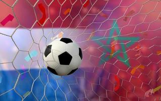 fotboll kopp konkurrens mellan de nationell nederländerna och nationell marocko. foto