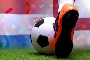 fotboll kopp konkurrens mellan de nationell nederländerna och nationell england. foto