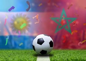 fotboll kopp konkurrens mellan de nationell argentine och nationell marocko. foto