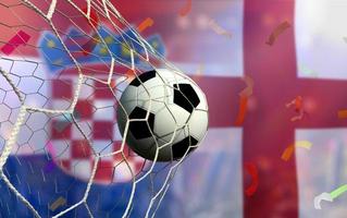 fotboll kopp konkurrens mellan de nationell kroatien och nationell england. foto