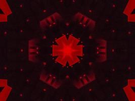 mörk röd metallisk kalejdoskop bakgrund. abstrakt och symmetrisk mönster med horor vibrafon foto
