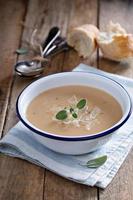 rostad garlick och böna soppa foto