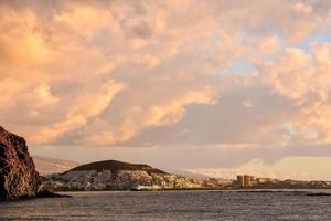 solnedgång över havet foto