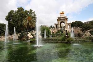 fontän i parc de la ciutadella i barcelona, Spanien foto