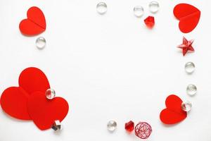 valentine kort. hjärta form ram. romantisk dekoration element för mödrar dag. kvinnor dag. valentines dag hälsning kort foto