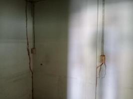 termit fläckar bild av termiter invaderande de hus och förstöra de vägg i rum. foto