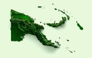 papua ny guinea topografisk Karta 3d realistisk Karta Färg 3d illustration foto