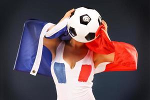 franska fotboll fläkt foto