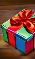 färgrik överraskning gåva lådor för jul foto