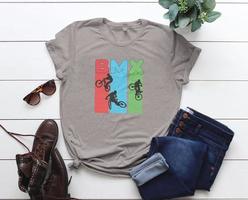 bmx cykling t-shirt design foto