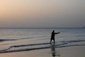 strand Strand fiske, traditionell fiske som en hobby foto