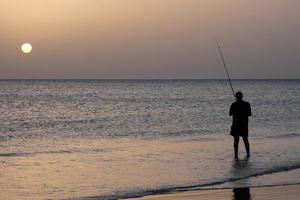 strand Strand fiske, traditionell fiske som en hobby foto