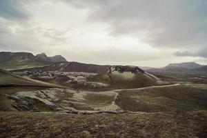 Laugavegur vandring spår landskap Foto