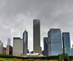 chicago horisont se från lurie trädgård foto