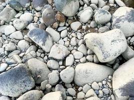 naturlig sten från de flod med en hård textur Bra för byggnad material foto