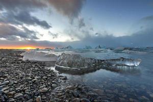 glaciärlagunen, jokulsarlon, island foto