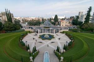 bahai trädgårdar - haifa, Israel foto