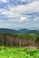 se av de shenandoah dal och blå bergsrygg bergen från shenandoah nationell parkera, virginia foto