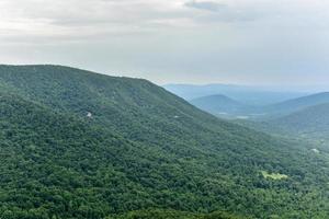 se av de shenandoah dal och blå bergsrygg bergen från shenandoah nationell parkera, virginia foto