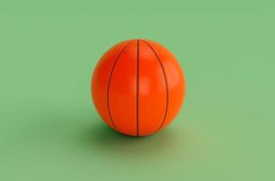 3d illustration basketboll sport Tillbehör 3d korg boll. foto