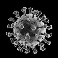 coronavirus 2019-ncov ny coronavirus begrepp ansvarig för SARS-CoV-2 utbrott och coronavirus influensa som farlig influensa anstränga fall som en pandemisk. mikroskop virus stänga upp. 3d tolkning. foto