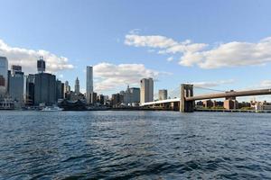 se av de manhattan horisont från Brooklyn, ny york. foto