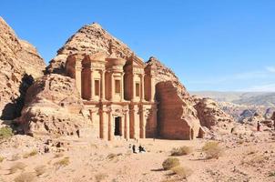 ad deir, de kloster tempel, petra, jordan foto