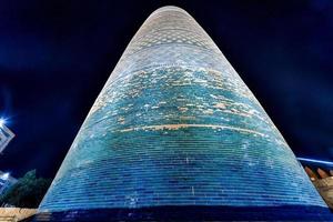 kalta mindre minaret och de historisk arkitektur av itchan kala, walled inre stad av de stad av khiva, uzbekistan en unesco värld arv webbplats. foto