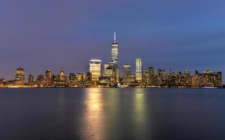 ny york stad horisont från ny jersey foto