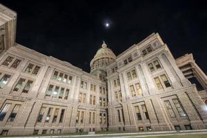 de texas stat capitol byggnad, natt foto