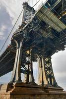 torn av de manhattan bro i Brooklyn, ny york stad. foto