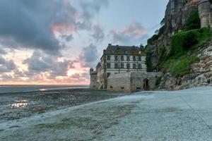 skön mont saint-michel katedral på de ö, Normandie, nordlig Frankrike, Europa. foto