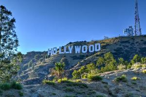 los angeles, ca - augusti 28, 2020 - ikoniska hollywood tecken i los angeles, Kalifornien. foto